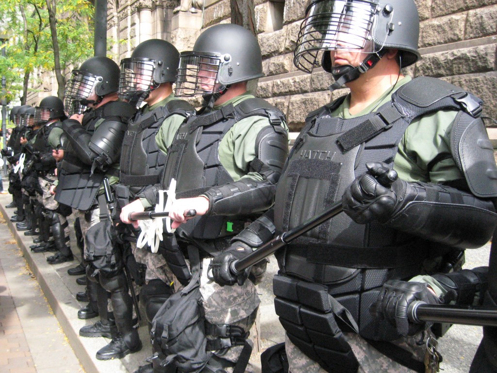 US Riot Police. The Prohibition Era led to the development of far more extensive, heavy handed policing policies (Source: Wikimedia Commons)