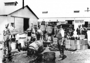 Prohibition pouring alcohol away (Source: Wikimedia Commons)