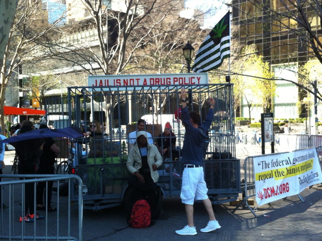 Protesters outside the UN headquarters (Source: Henry Fisher)