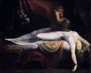 'Face your monsters' - The Nightmare by John Henry Fuseli could just as well be representing a difficult psychedelic experience (Source: Wikimedia Commons)