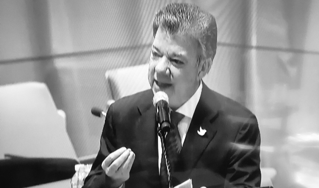 President Santos at the UNGASS. (Source: Ann Fordham)