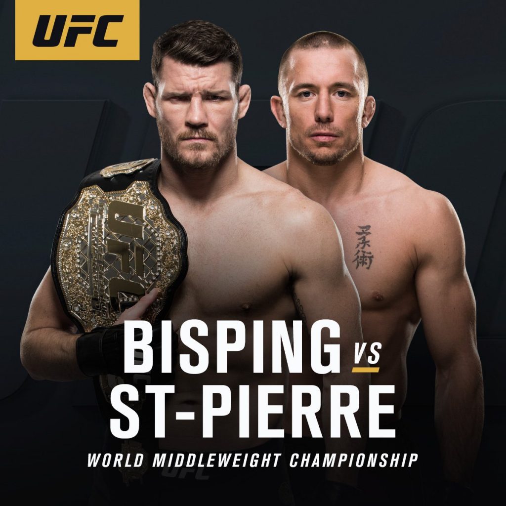 Michael Bisping vs George St-Pierre. (Source: MMA Weekly)