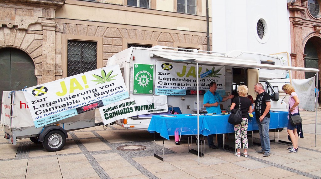 Cannabis legalisation advocates in Munich, Germany. (Source: Wikimedia Commons)