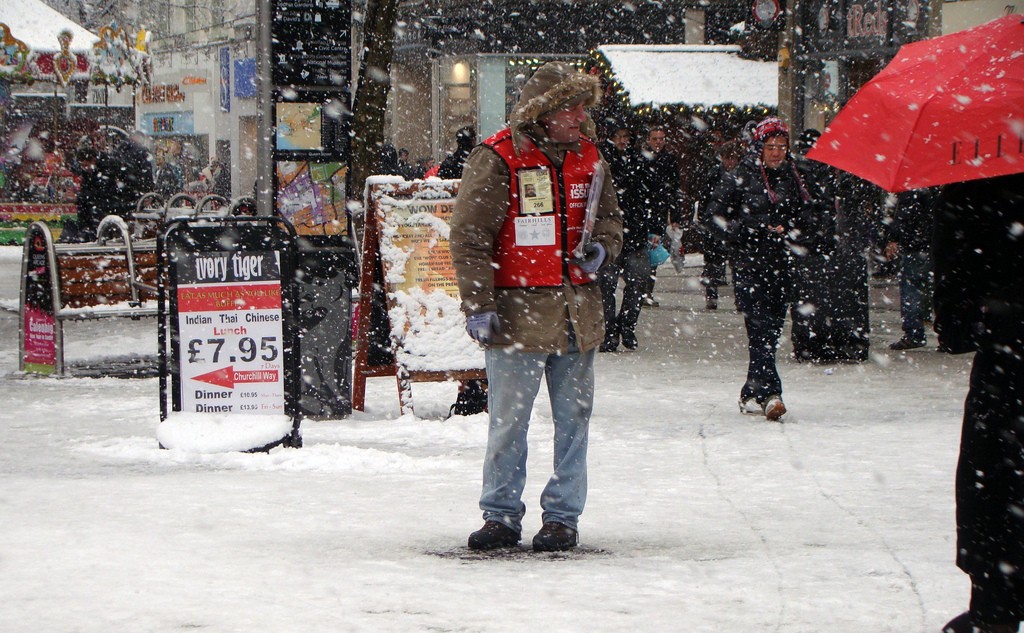 A Big Issue Seller (Source: Flickr - Jon Candy)