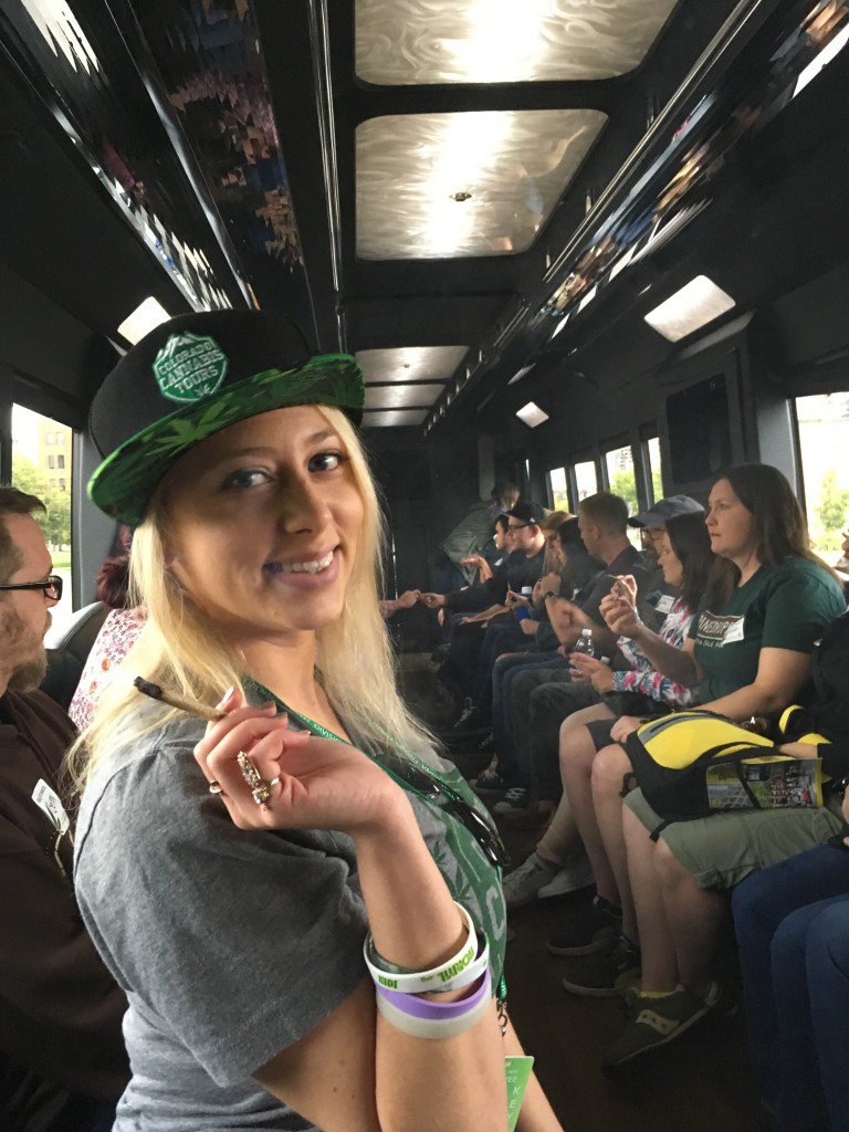 Emalee Hyde, tour guide and cannabis activist. (Photo by author)