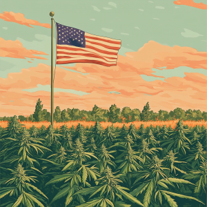 USA Flag Cannabis